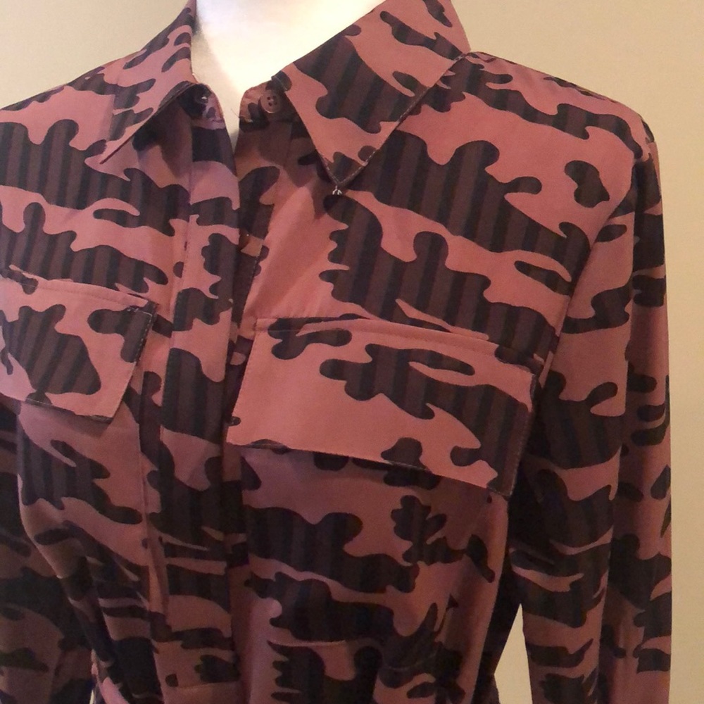 NWT! KENNETH COLE Women’s Camo Rose/Brown Dress - Picture 6 of 8